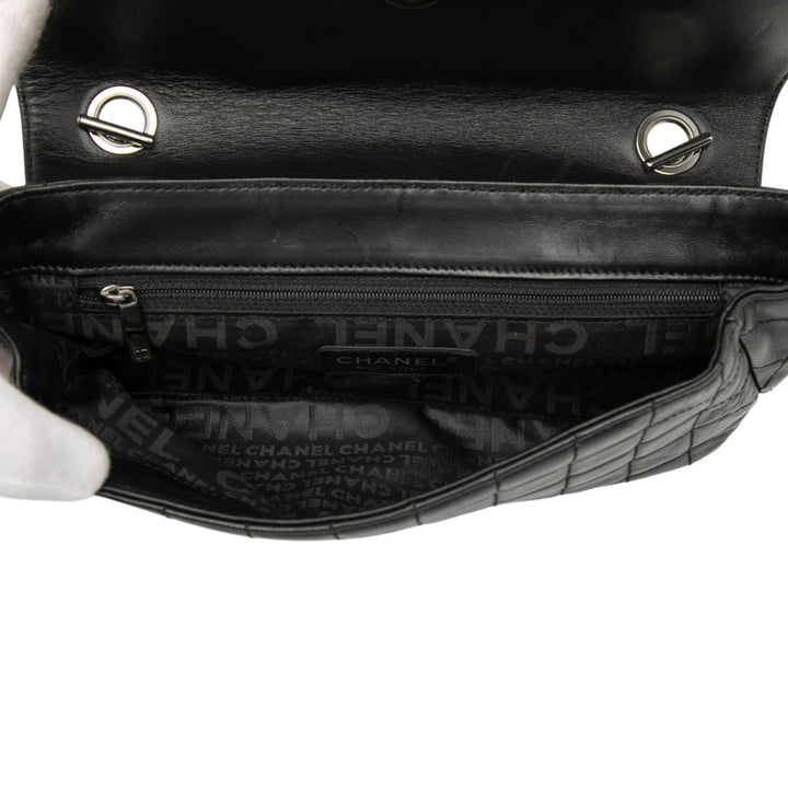 Chanel Camellia CC Choco Bar No 5 Cuir d’agneau Sac bandoulière