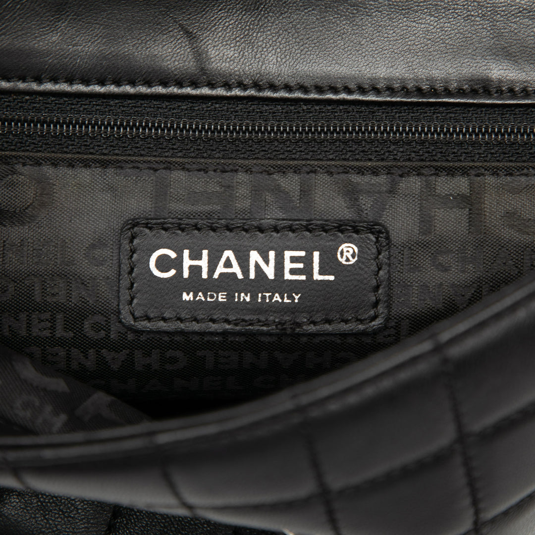 Chanel Camellia CC Choco Bar No 5 Cuir d’agneau Sac bandoulière