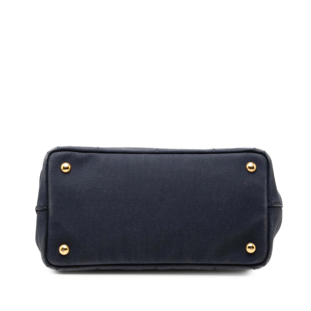 Prada Small Toile Canapa Logo Sac