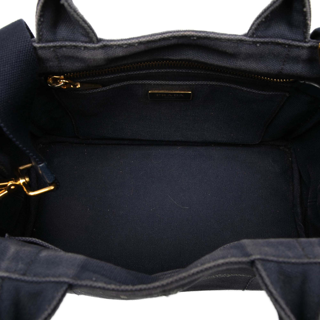 Prada Small Toile Canapa Logo Sac