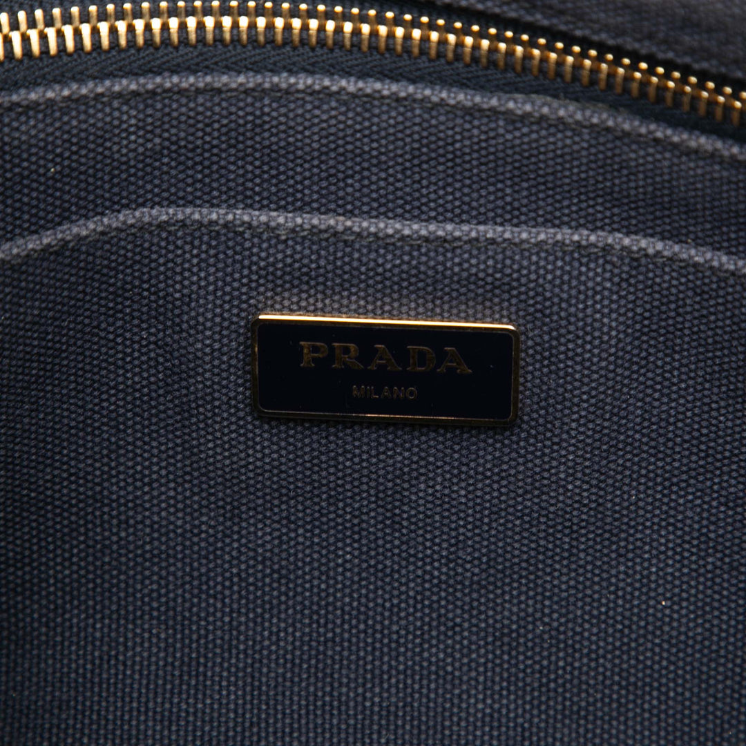 Prada Small Toile Canapa Logo Sac