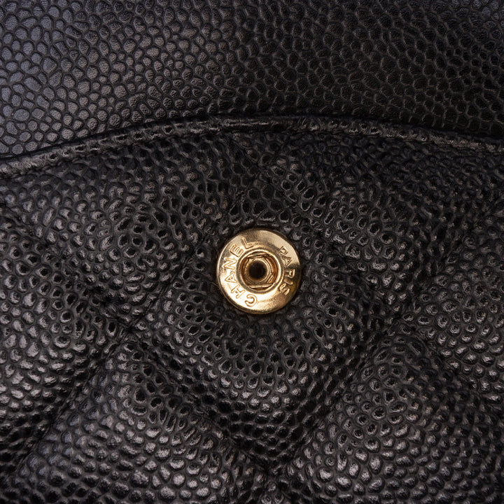 Jumbo Classic Caviar Double Flap Black - Gaby Paris