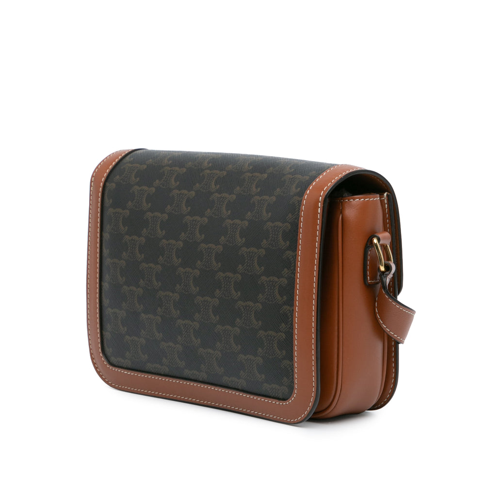 Classique Coated Canvas Triomphe Crossbody Brown - Gaby Paris