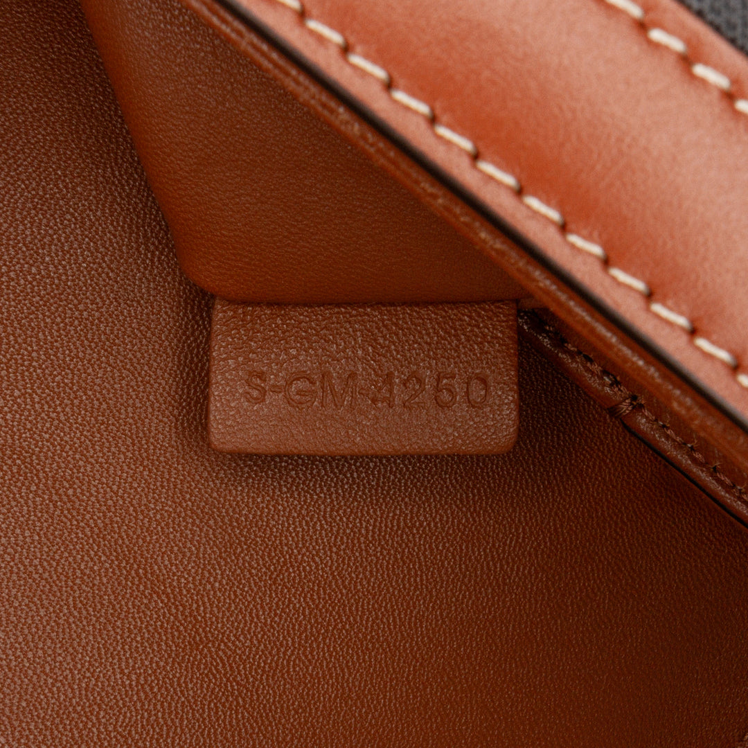 Classique Coated Canvas Triomphe Crossbody Brown - Gaby Paris