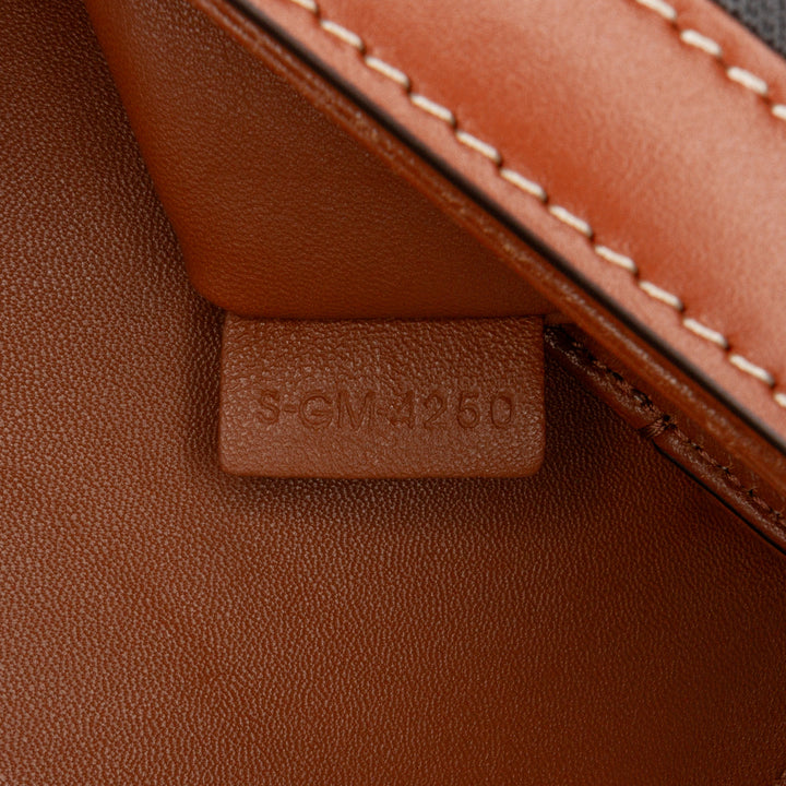 Classique Coated Canvas Triomphe Crossbody Brown - Gaby Paris