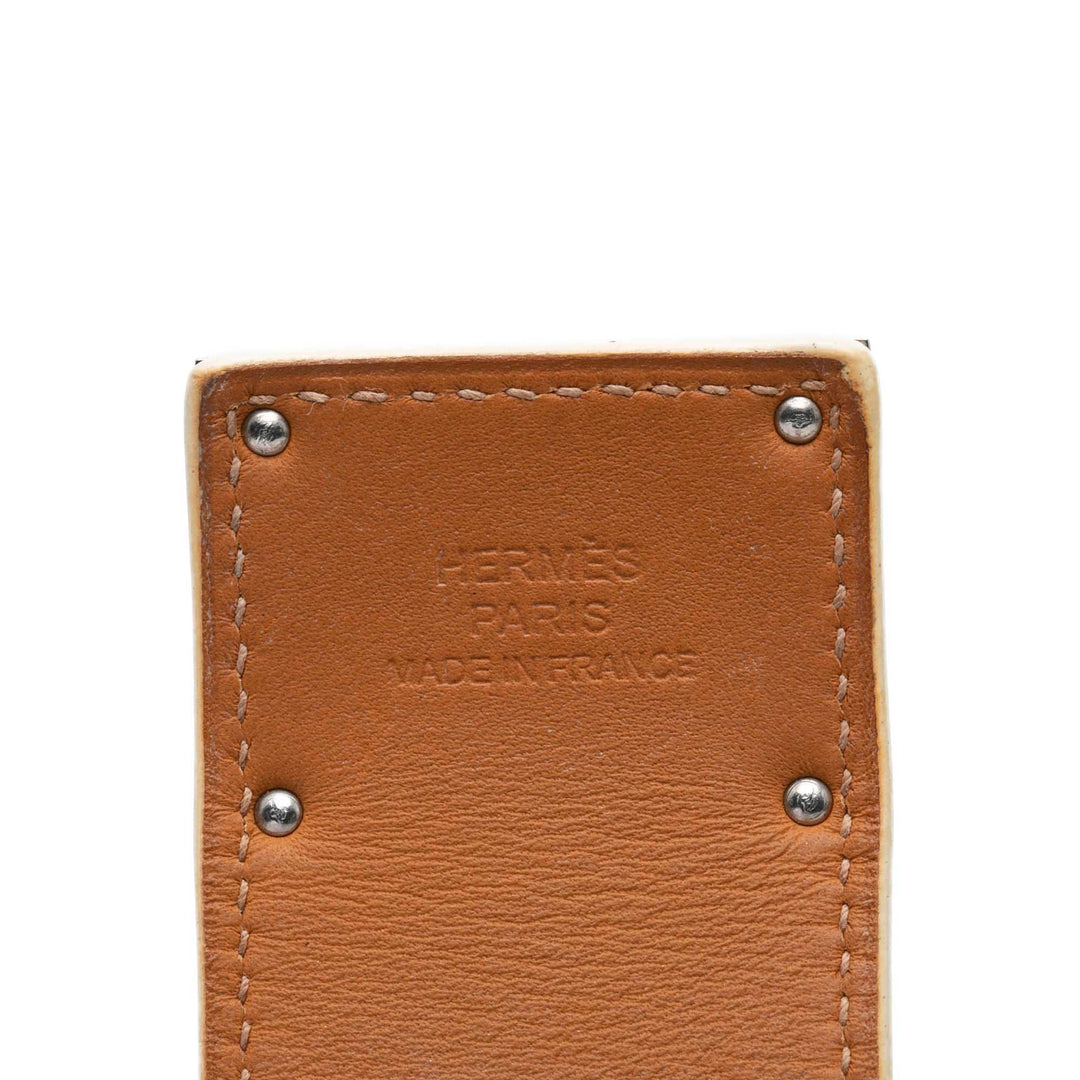 Hermès Bracelet Palladium Kelly Dog Cuff Epsom plaqué palladium – vue 4 – GABY PARIS