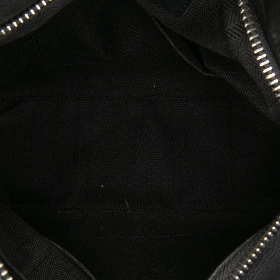 Small Calfskin Graphic Puzzle Satchel Brown - Gaby Paris