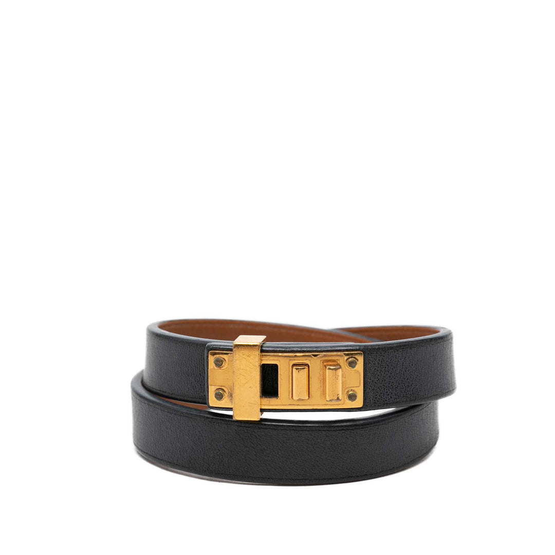 Hermès Dog Double Tour Bracelet Mini Cuir Swift