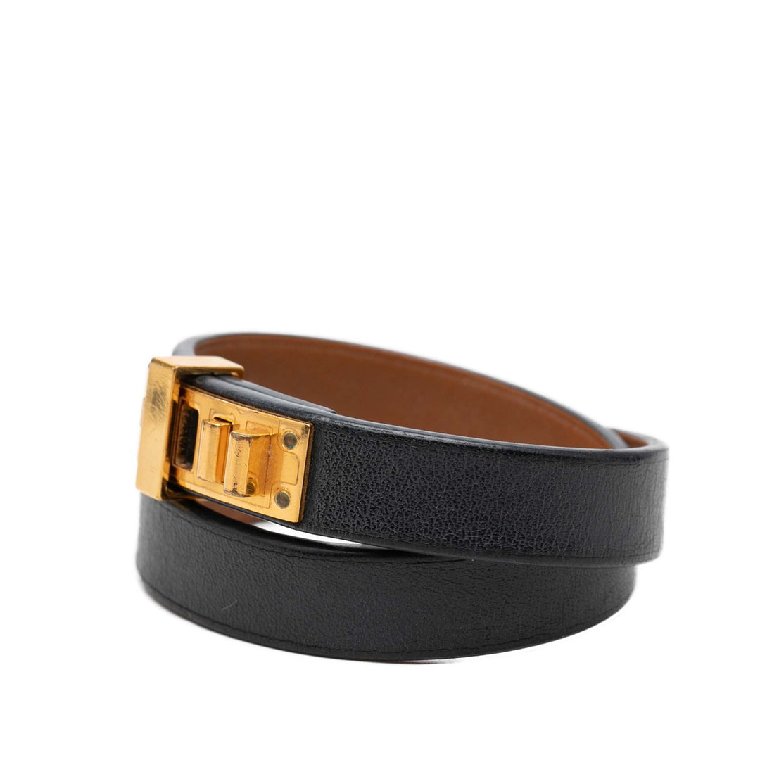 Hermès Dog Double Tour Bracelet Mini Cuir Swift