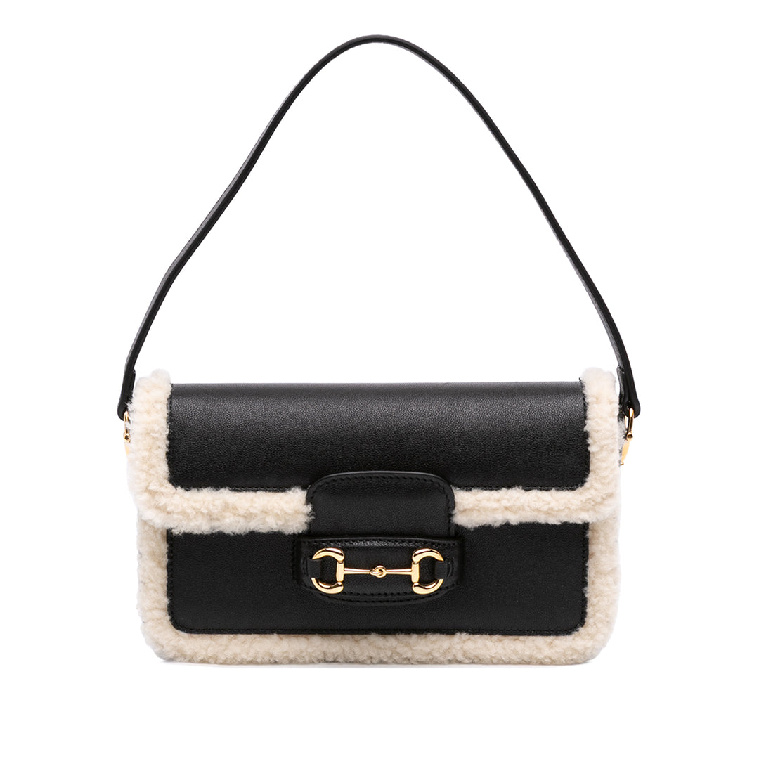 Shearling 1955 Horsebit Sac Mini Cuir de veau Noir