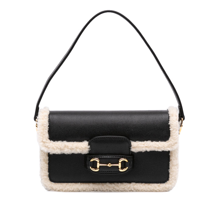 Shearling 1955 Horsebit Sac Mini Cuir de veau Noir