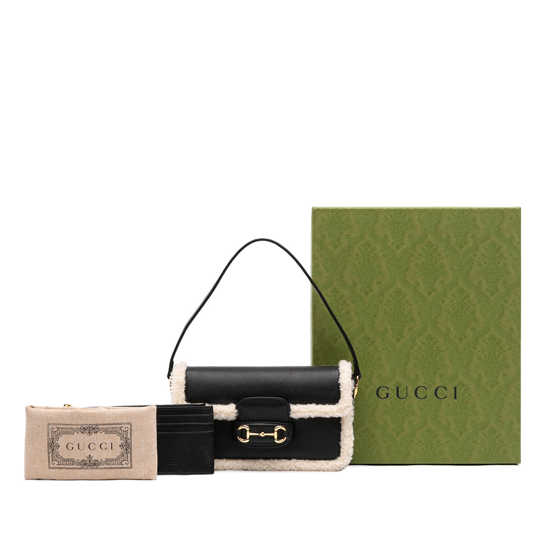 Shearling 1955 Horsebit Sac Mini Cuir de veau Noir