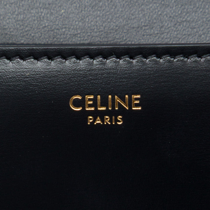 Celine Sac porté épaule Triomphe Chaîne Cuir de veau lisse Noir – vue 5 – GABY PARIS