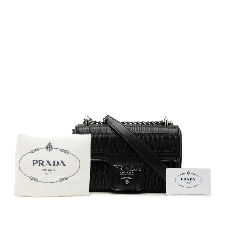 Prada Nappa Gaufre Chain à rabat