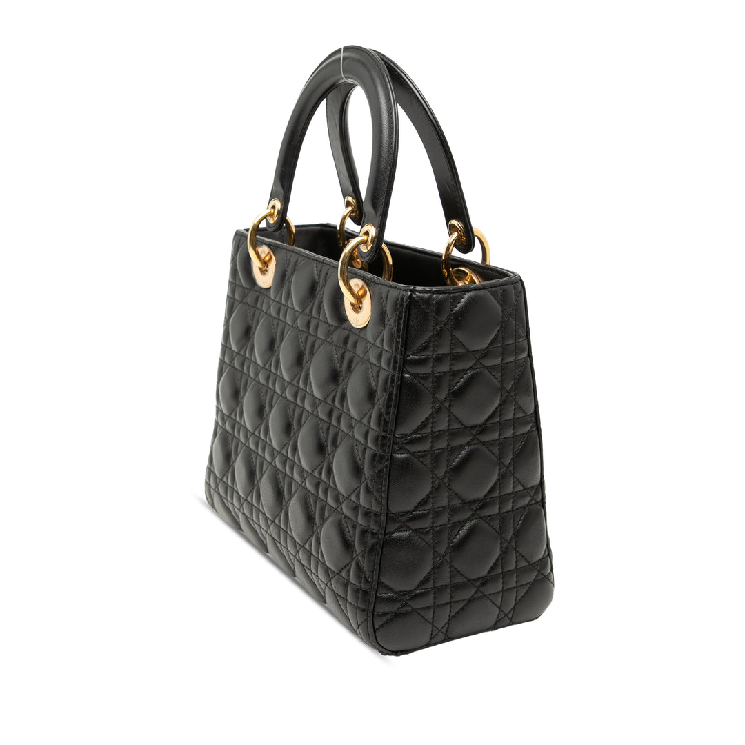 Dior Medium Cuir d’agneau Cannage Lady Dior