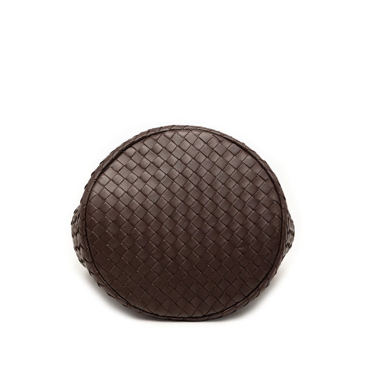 Intrecciato Sac seau nappa Marron
