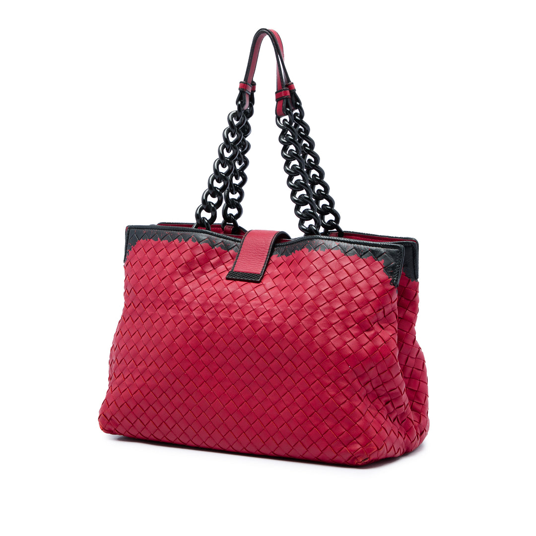 Bottega Veneta Intrecciato Karung Glass Cabas Cuir nappa