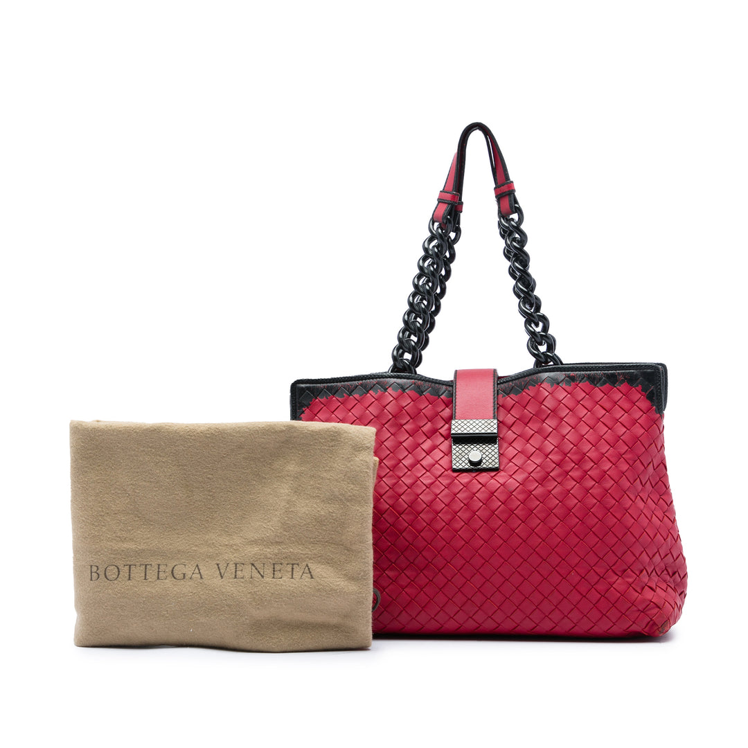 Bottega Veneta Intrecciato Karung Glass Cabas Cuir nappa