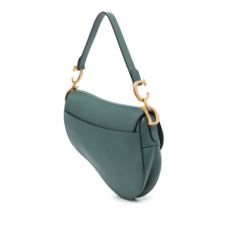 Dior Saddle Sac Cuir de veau lisse Vert – vue 2 – GABY PARIS