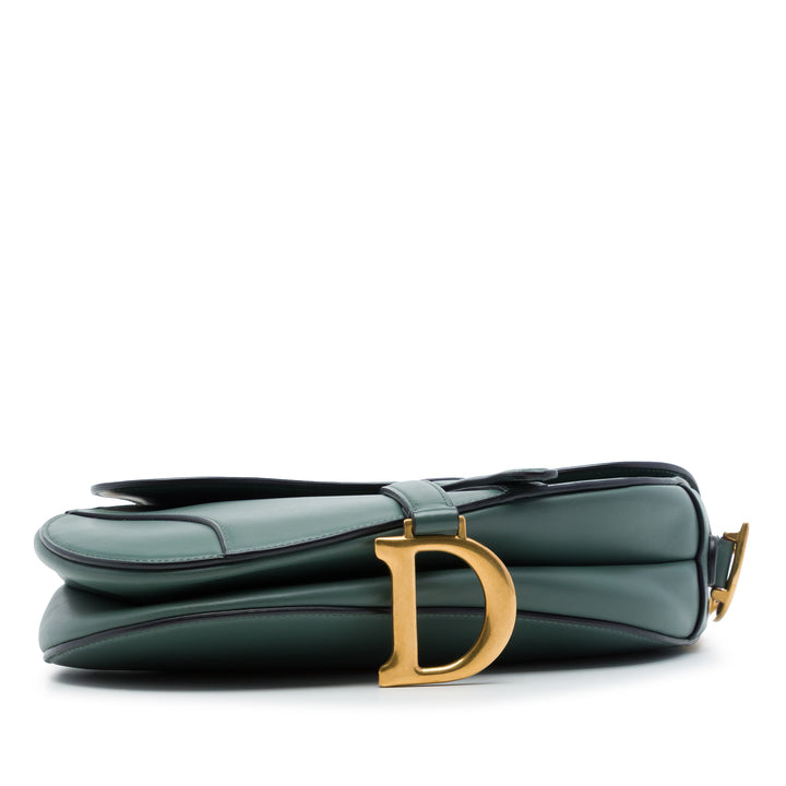 Dior Saddle Sac Cuir de veau lisse Vert – vue 3 – GABY PARIS