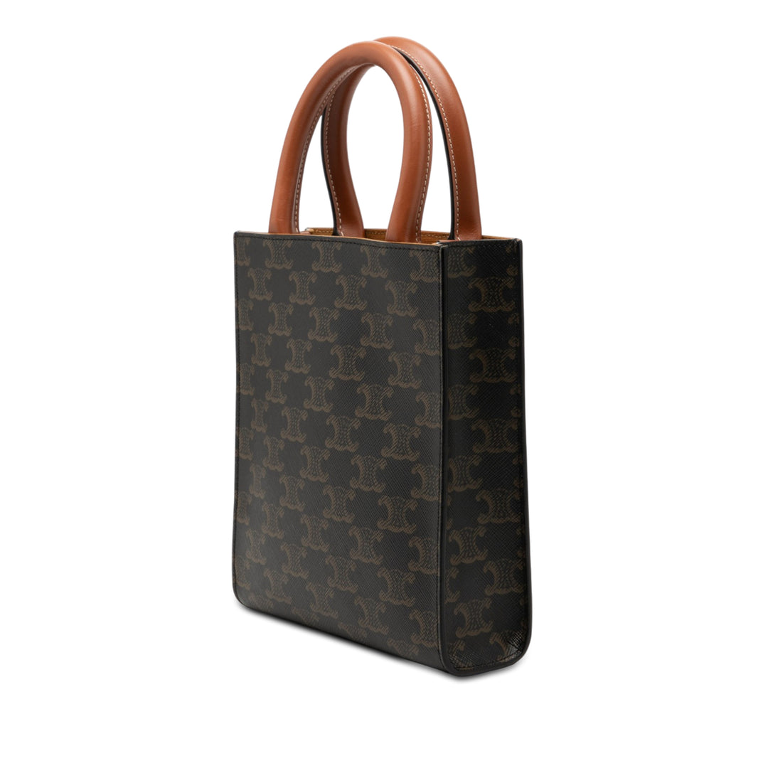 Celine Mini Triomphe Coated Toile Cabas vertical