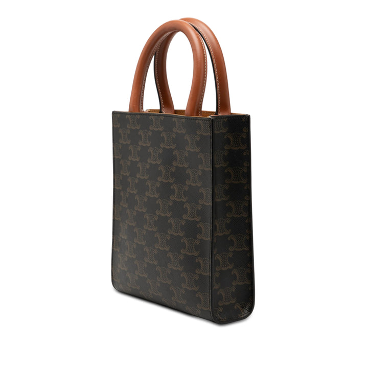 Celine Mini Triomphe Coated Toile Cabas vertical