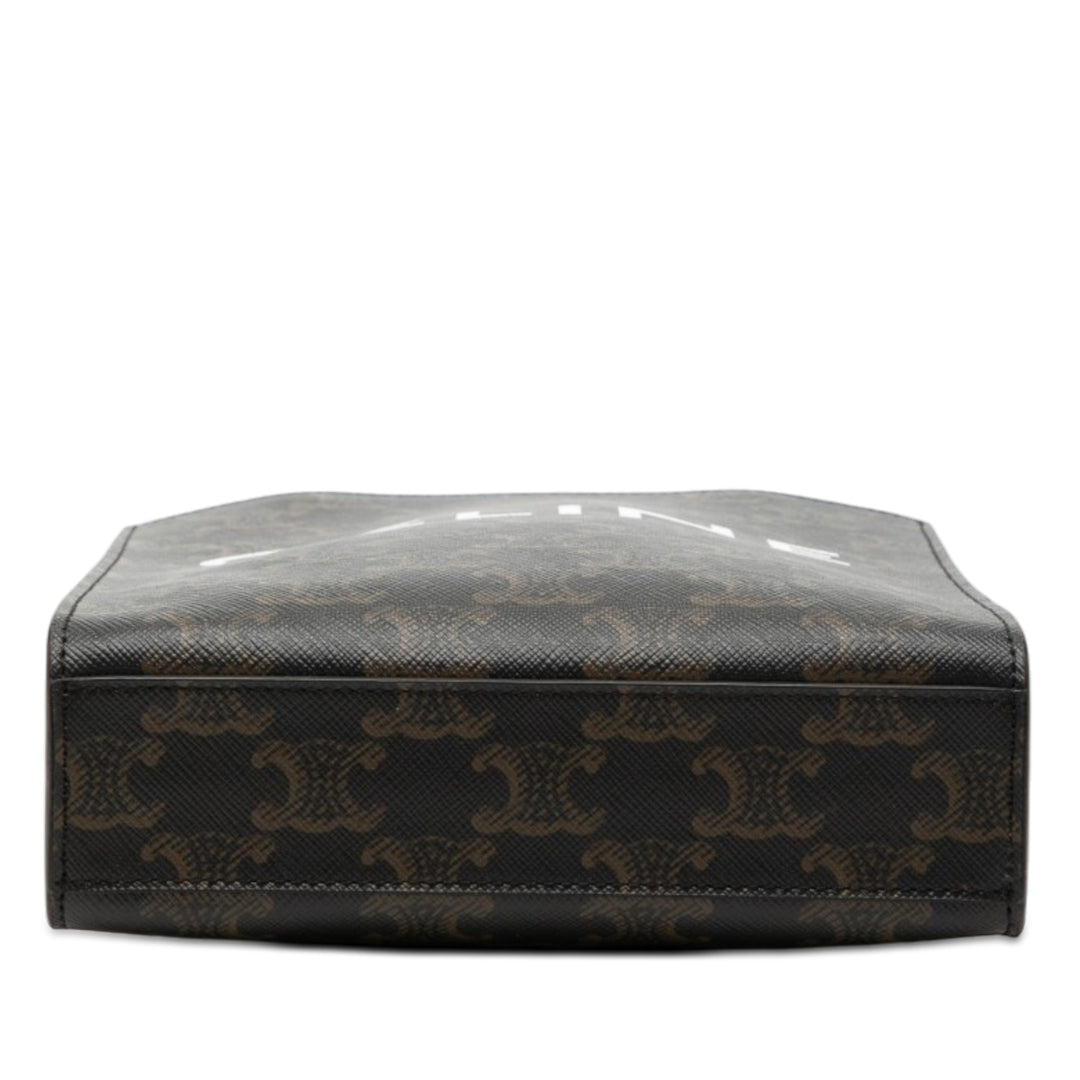 Celine Mini Triomphe Coated Toile Cabas vertical