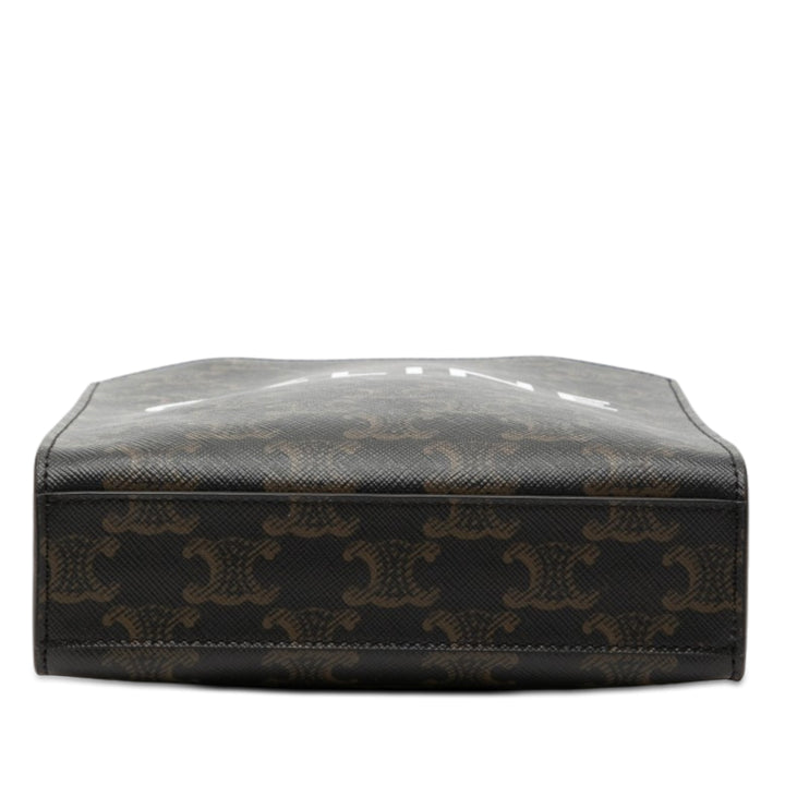 Celine Mini Triomphe Coated Toile Cabas vertical