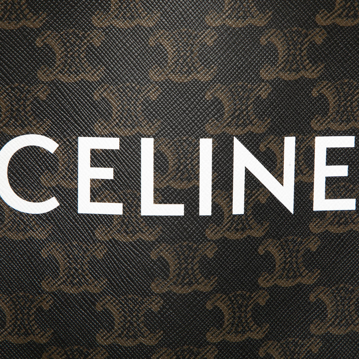 Celine Mini Triomphe Coated Toile Cabas vertical