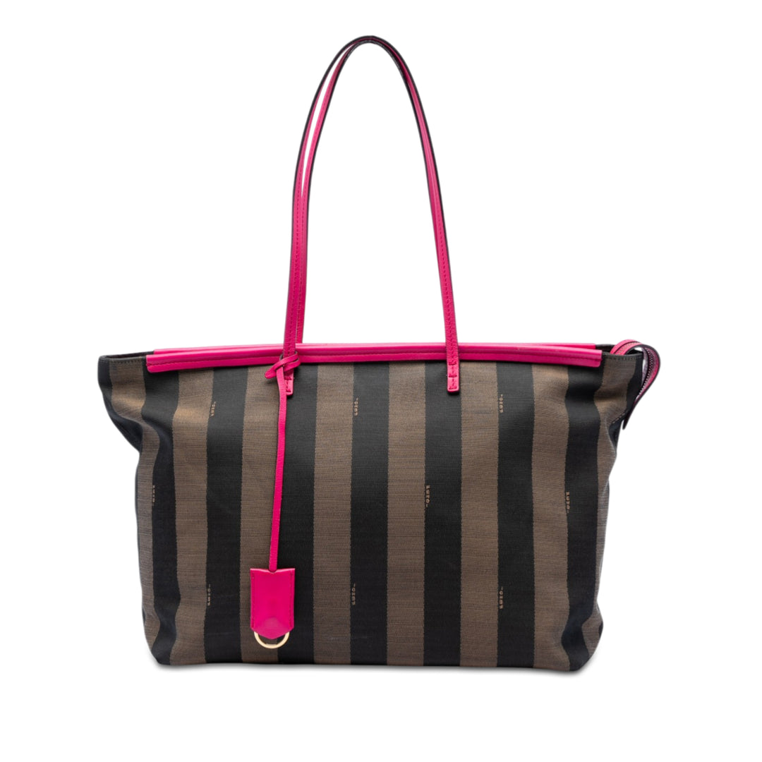 Fendi Medium Pequin Toile Roll Cabas