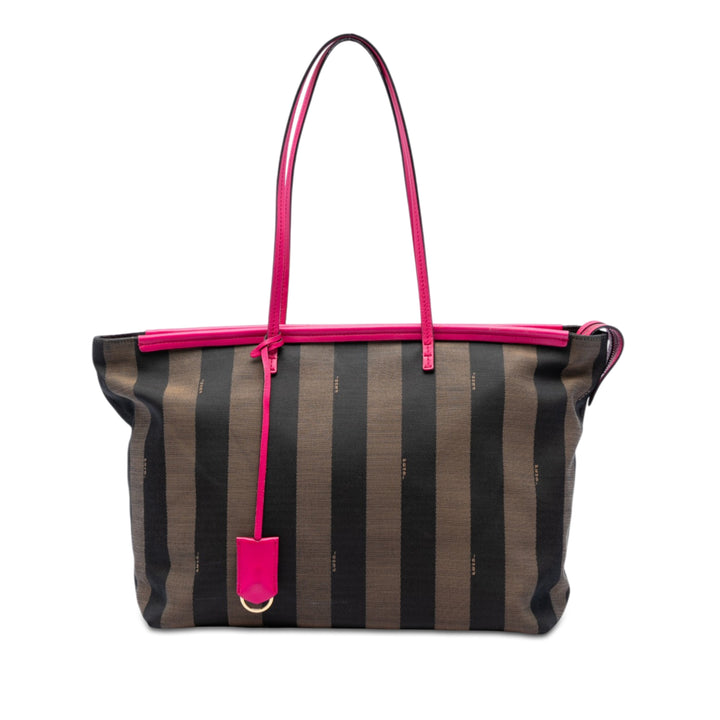 Fendi Medium Pequin Toile Roll Cabas