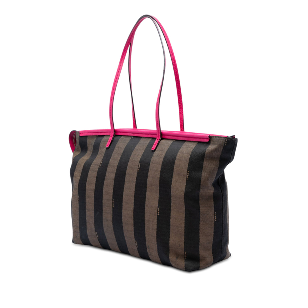 Fendi Medium Pequin Toile Roll Cabas