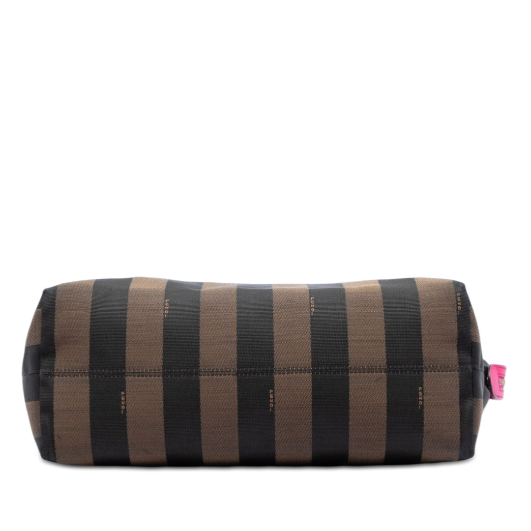 Fendi Medium Pequin Toile Roll Cabas