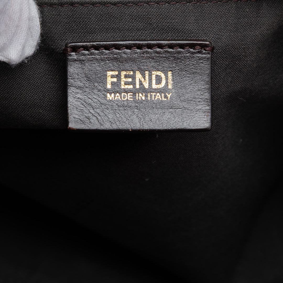 Fendi Medium Pequin Toile Roll Cabas