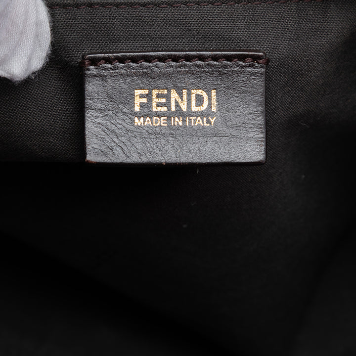 Fendi Medium Pequin Toile Roll Cabas