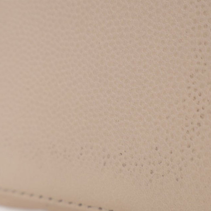 Mini Quilted Iridescent Caviar Pearl On Top Vanity Case With Chain Brown - Gaby Paris