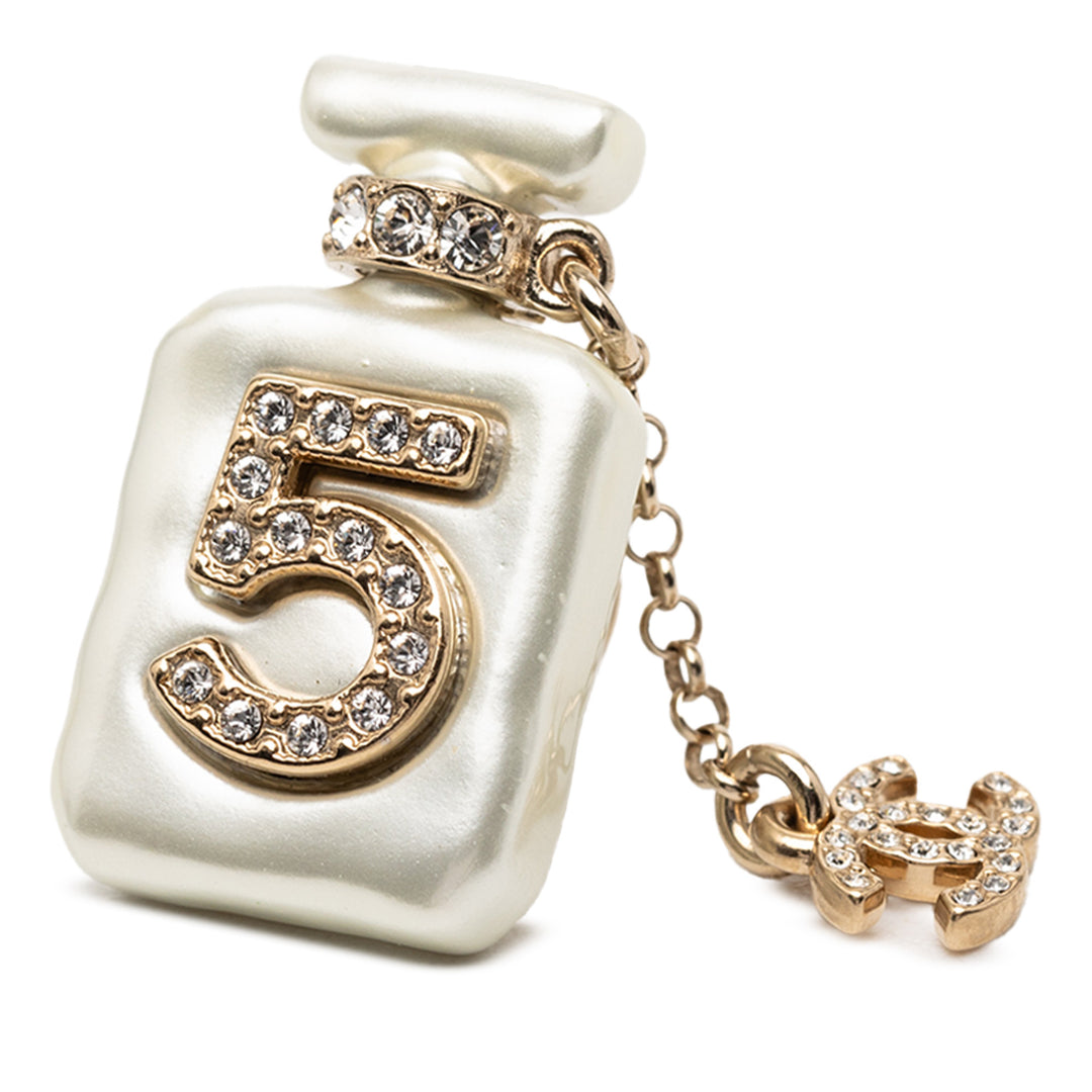 Chanel CC Resin plaqué Rhinestone No. 5 Perfume Bottle Broche – GABY PARIS Authentique