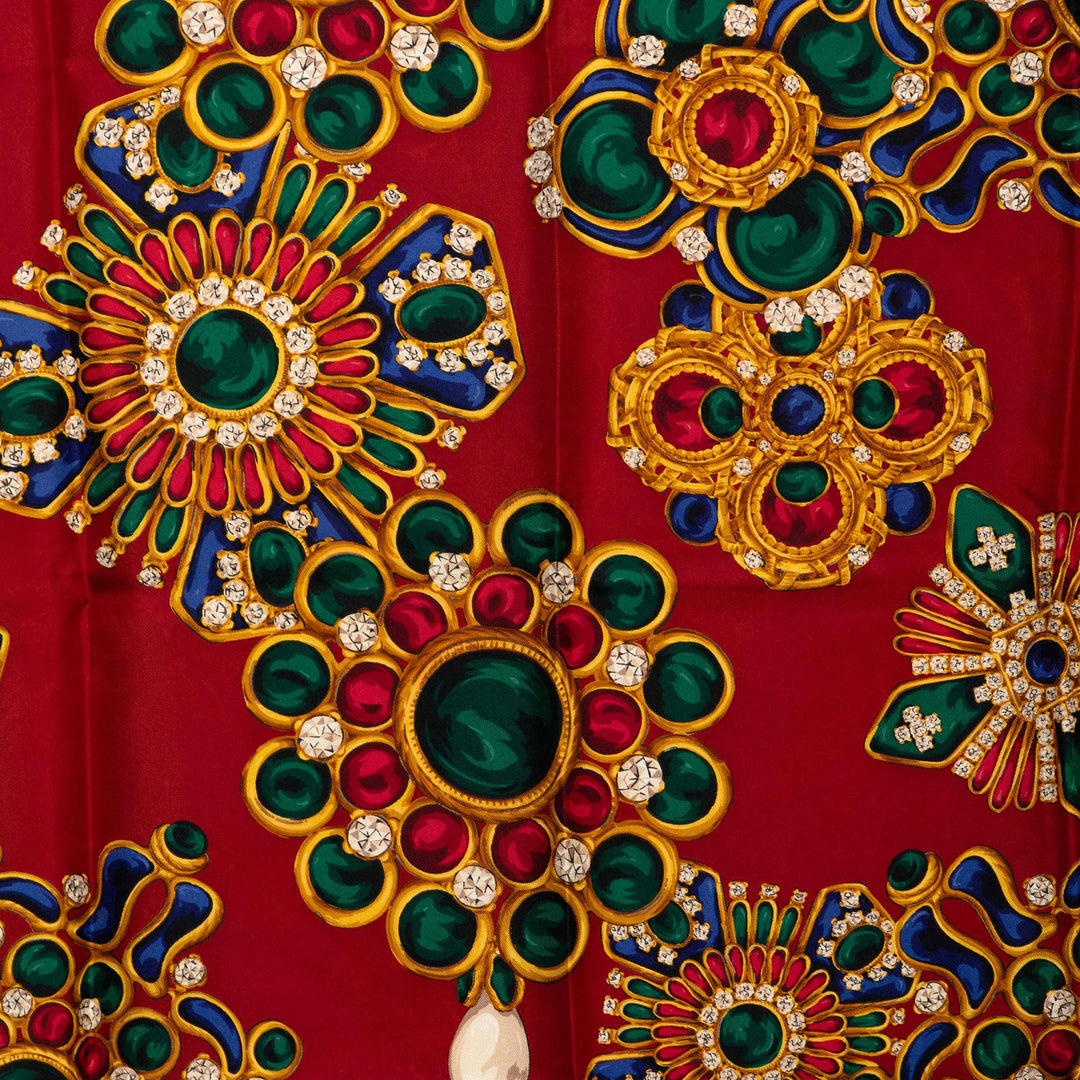 Gripoix Foulard 90 Rouge