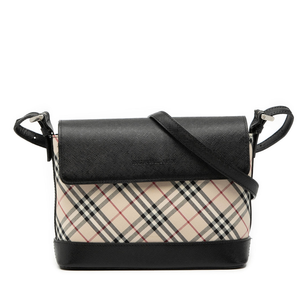 Burberry Sac bandoulière Nova Check Marron – vue principale – GABY PARIS