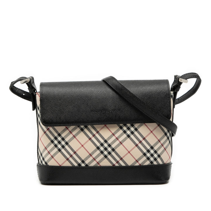 Burberry Sac bandoulière Nova Check Marron – vue principale – GABY PARIS