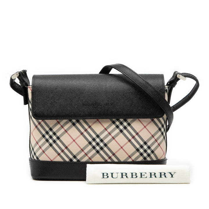 Burberry Sac bandoulière Nova Check Marron – vue 9 – GABY PARIS
