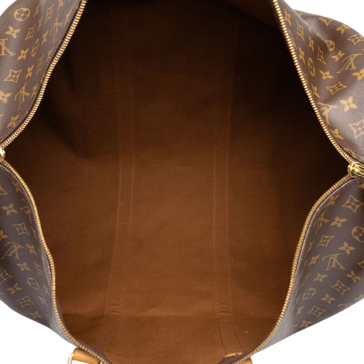 Louis Vuitton Sac de voyage Keepall Bandouliere 60 Monogram Marron – vue 4 – GABY PARIS