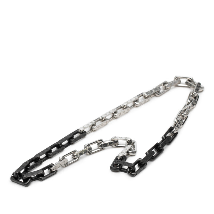 Louis Vuitton Stainless Steel Monogram Chain Collier