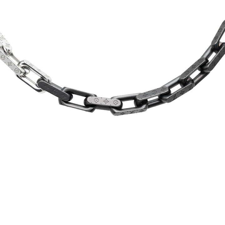 Louis Vuitton Stainless Steel Monogram Chain Collier