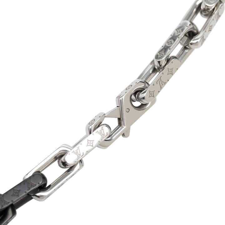 Louis Vuitton Stainless Steel Monogram Chain Collier