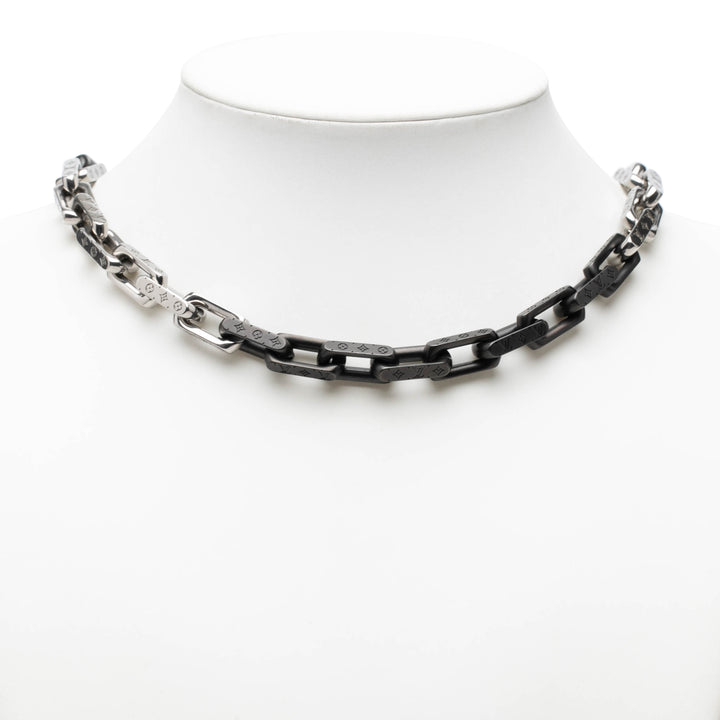 Louis Vuitton Stainless Steel Monogram Chain Collier