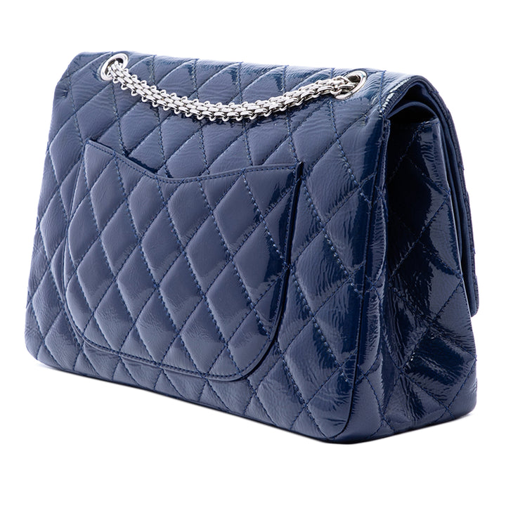 Chanel Matelassé froissé Reissue 2.55 Double rabat 227 Bleu – vue 2 – GABY PARIS