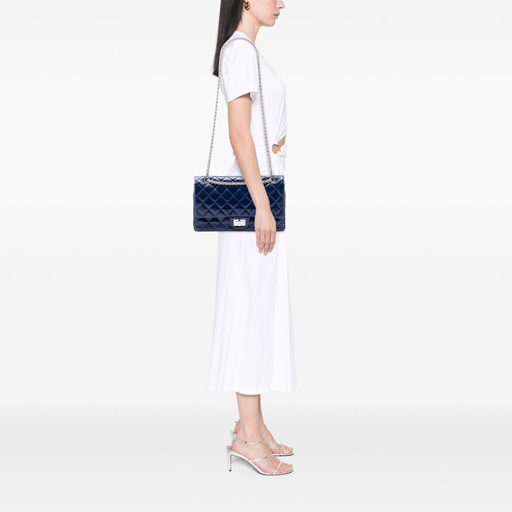 Chanel Matelassé froissé Reissue 2.55 Double rabat 227 Bleu – vue 6 – GABY PARIS
