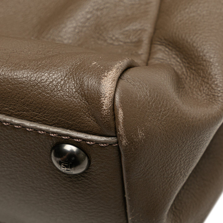 Fendi Medium Cuir de veau Peekaboo Iconic Sac cartable Marron – GABY PARIS Authentique