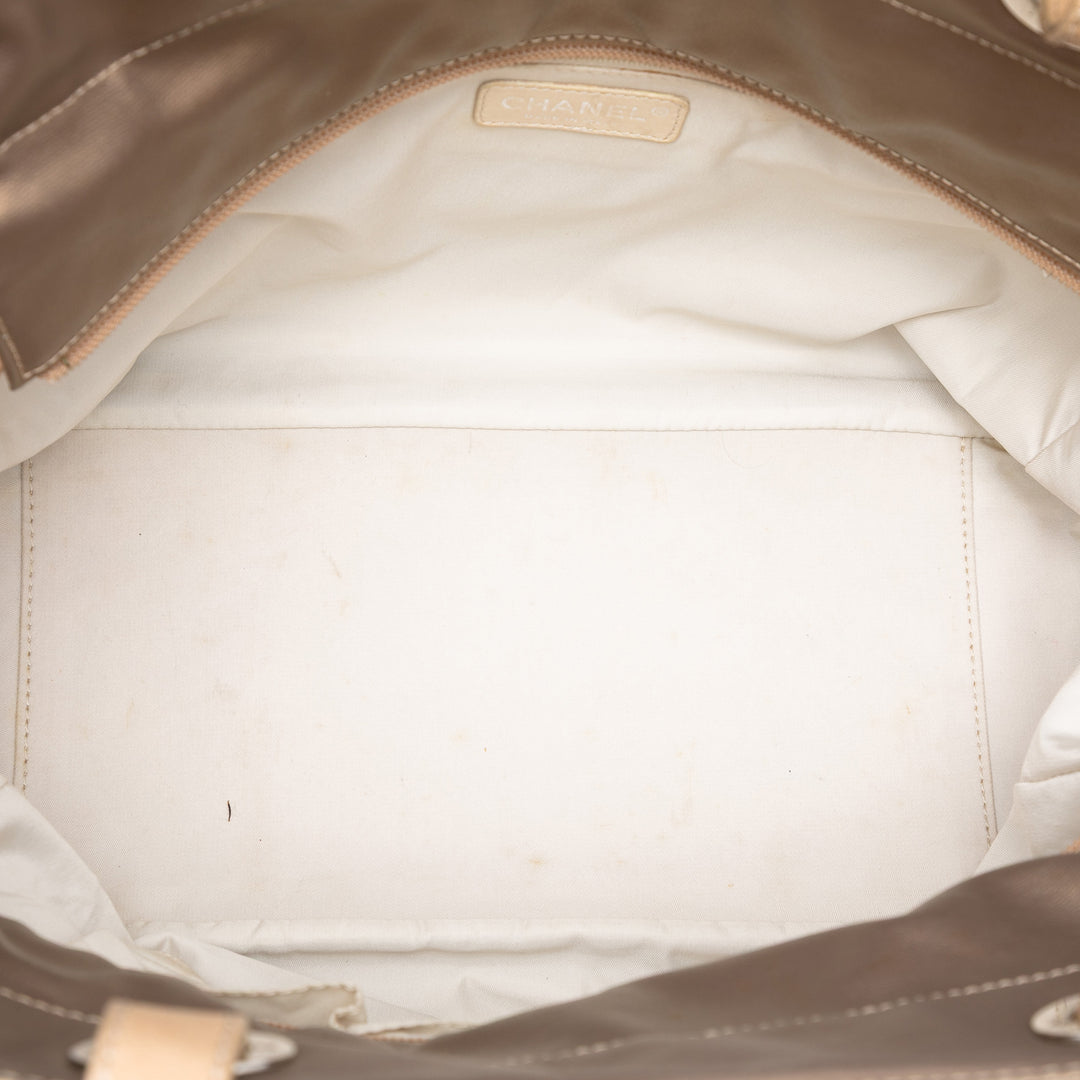 Chanel Large Matelassé Coated Toile Paris Biarritz Cabas